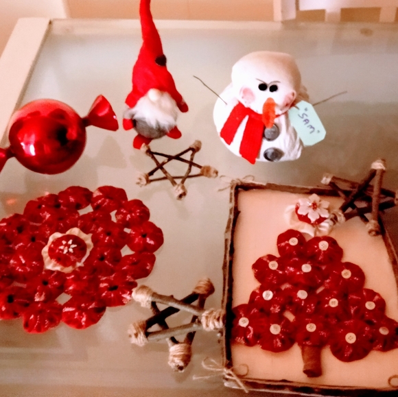 homemade Other - 7 rustic Christmas items all new some homemade